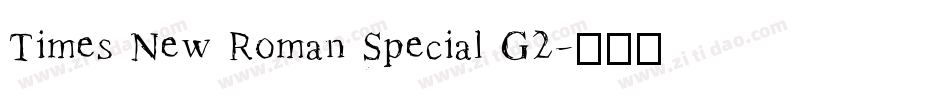 Times New Roman Special G2字体转换